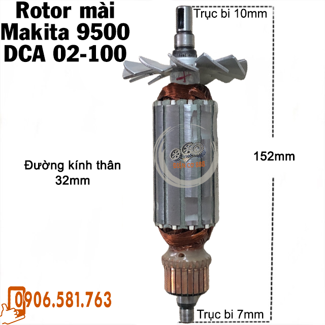 AC 220V Anker Armature Rotor for MAKITA 9500NB 9500N, Replacement Part for 4" Angel Grinder MAKITA 9500NB 9500N 100mm