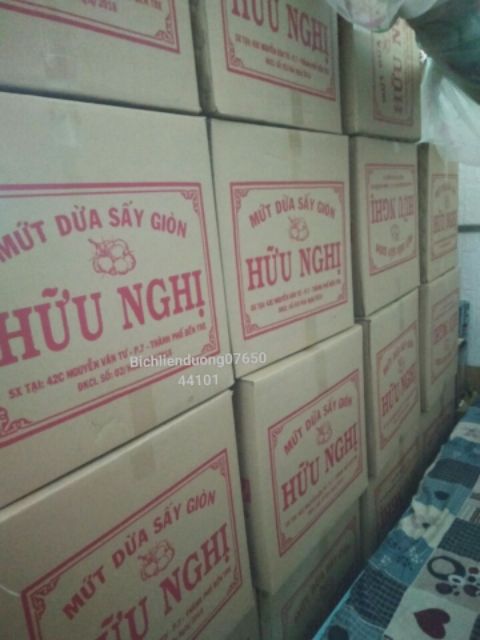 MỨT DỪA SẤY GIÒN HỮU NGHỊ { 10 GÓI/20 GÓI}