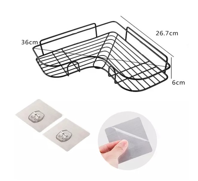 Kệ góc sắt dán tường đa năng