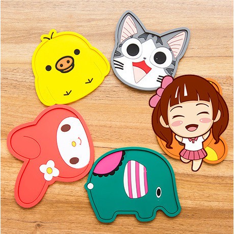Miếng Lót Ly Hình Thú Bằng Silicon(GIAO HÌNH NGẪU NHIÊN)