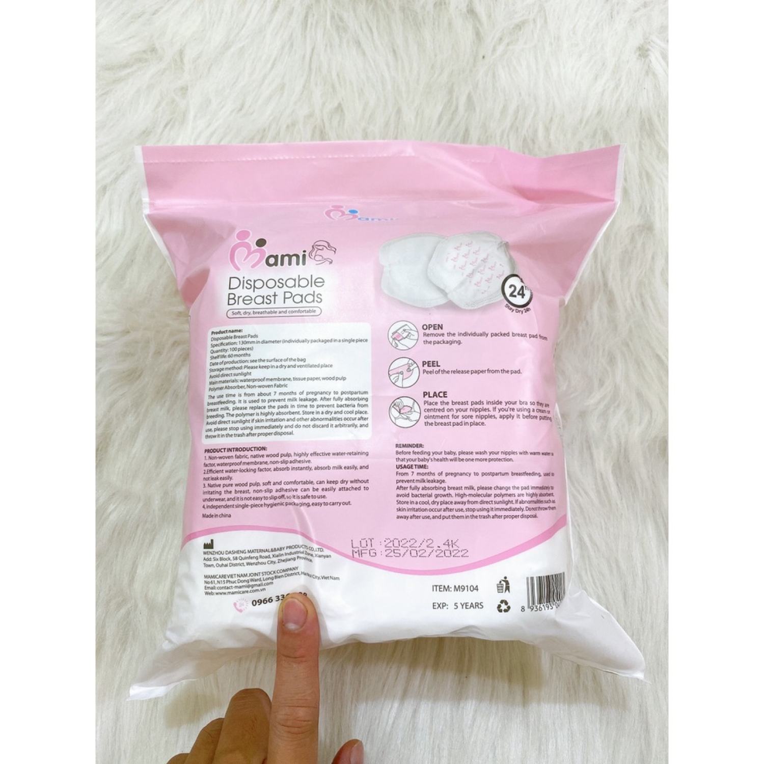 (Bịch to 100 miếng) Lót thấm sữa MAMI CARE