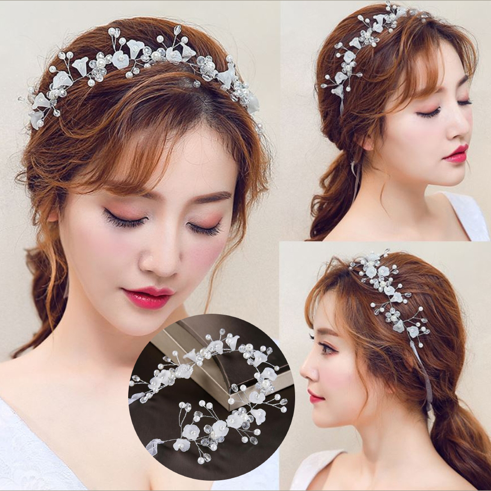 Dây Cài Tóc Pha Lê Đính Hạt Cườm 90 Số 6