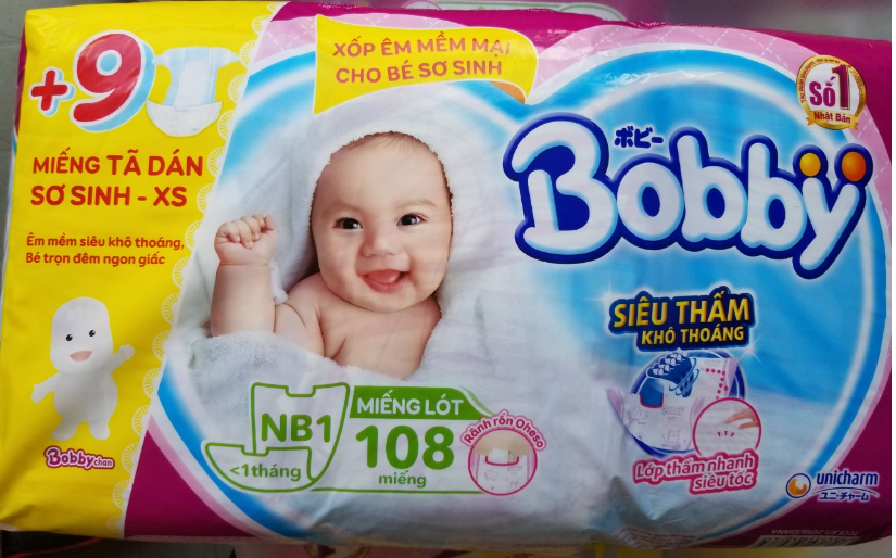 Miếng lót sơ sinh dưới 1 tháng bịch 108 miếng