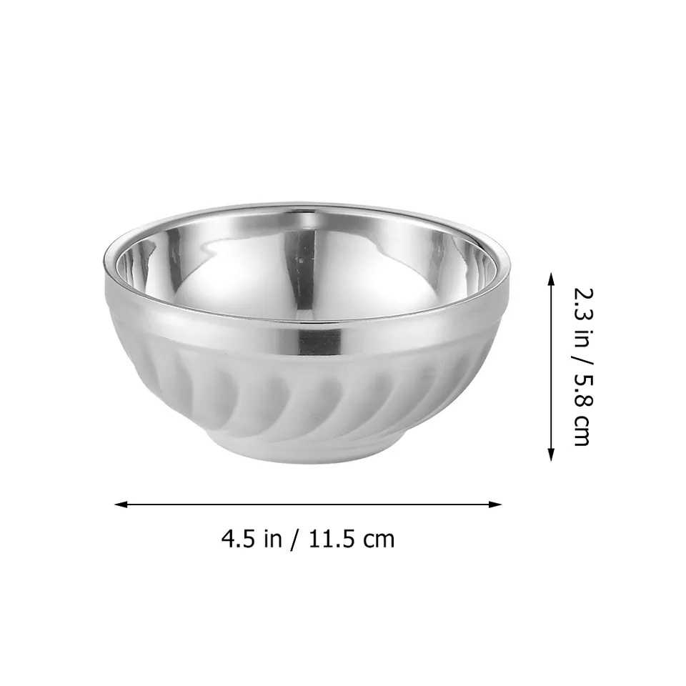 [HCM]COMBO 10 Chén Inox 2 LỚP Gợn Xoắn Không Rỉ
