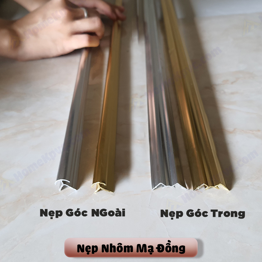 Nẹp nhôm mạ đồng Góc Dương & Góc Âm