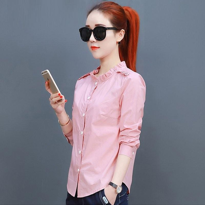 Áo sơ mi công sở nữ cổ bèo cao cấp