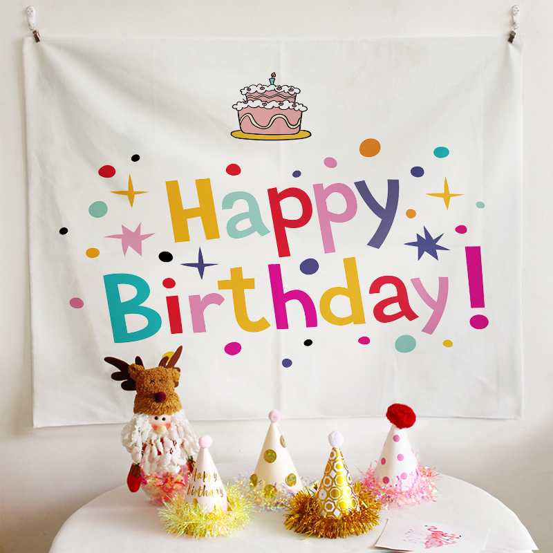 Birthday decoration happy birthday banner 100x70 cm