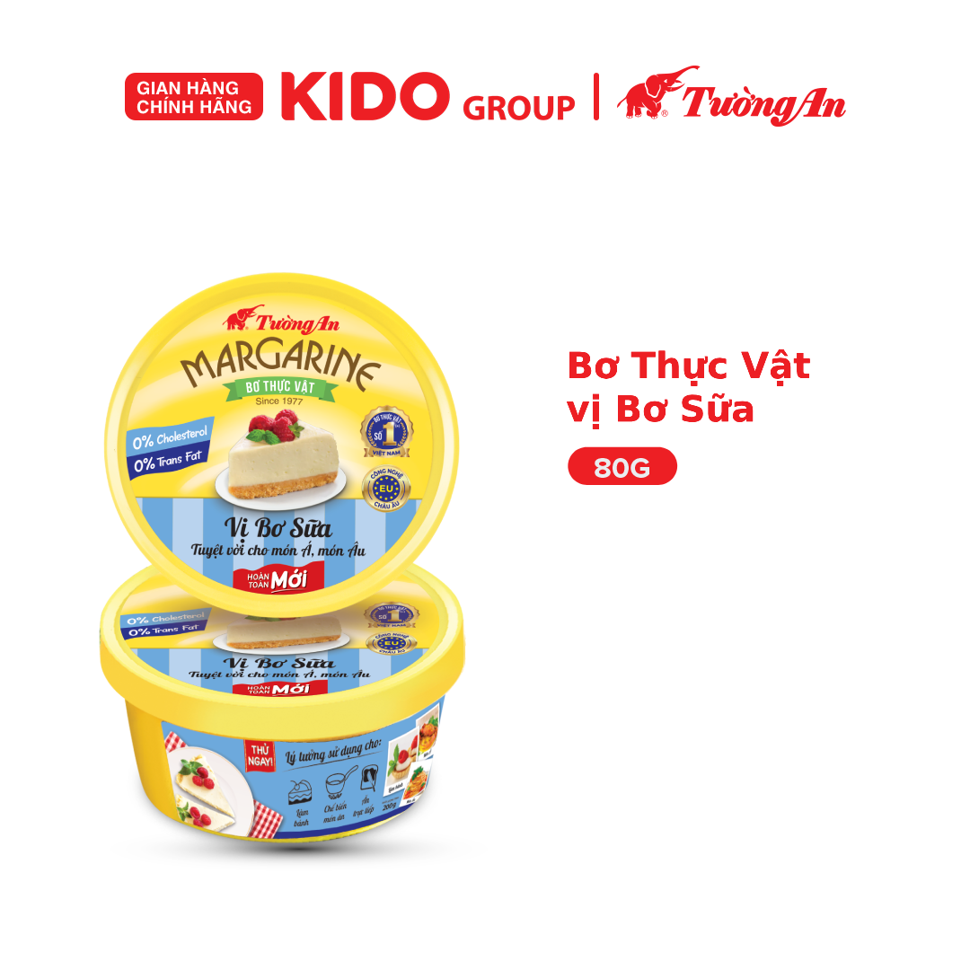 Bơ Thực Vật Tường An vị Bơ Sữa 80g