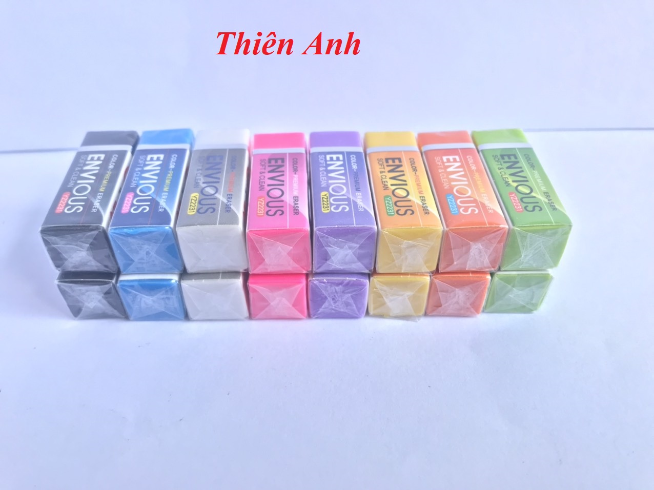 5 Gôm tẩy bút chì Envious nhiều màu sắc (giao màu ngẫu nhiên)