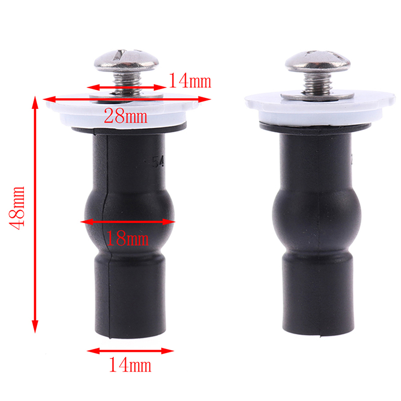 Sporter Jollic 2pc Toilet Seat Top Fix Screws Fixings Universal