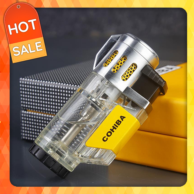 Hộp Quẹt Bật Lửa Khò Gas 3 Tia Cohiba COB373 Thiết Kế Đẹp Độc Lạ (KHÔNG CHỨA XĂNG GAS)