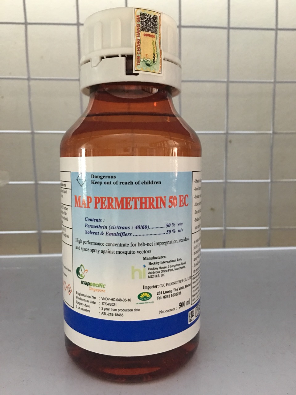 Thuốc diệt muỗi Map Permethrin 50EC chai 500ml công nghệ Anh Quốc