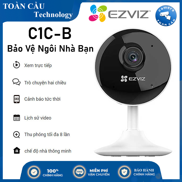 [100% CHÍNH HÃNG] Camera WIFI EZVIZ C1C-B 2.0MP Full HD 1080P - Camera Toàn Cầu