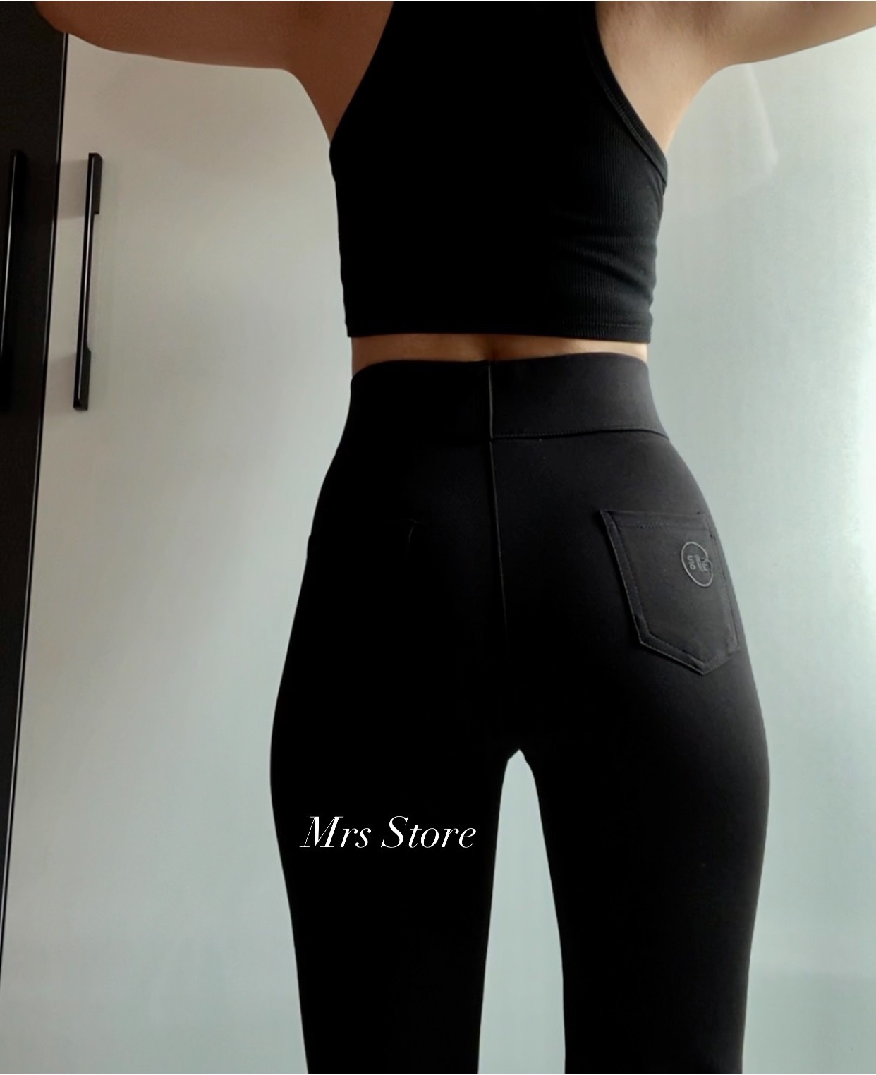 Legging Umi 2 nút cạp cao ôm gọn bụng siêu tôn dáng