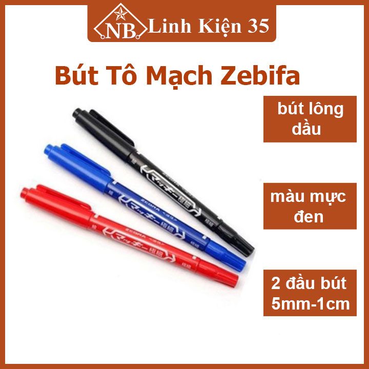 Bút lông dầu, bút tô mạch CD Zebifa nét chữ 5mm dùng vẽ mạch kỹ thuật