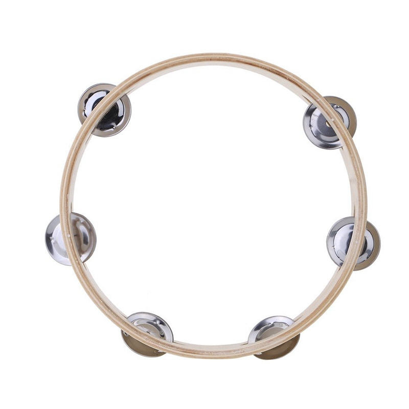 Kids Hand Held Wood Headless Tambourine Bell with Metal Single Row Jingles and Wood Quality Children Educational Musical Percussion Toy for Party Dancing Games Malaysia