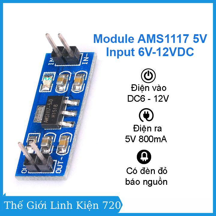 Module ams1117 5v input 6v-12vdc