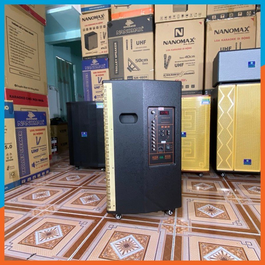 Loa Kéo Karaoke Giá Rẻ Công Suất Lớn 1260watt | Loa Kẹo Kéo 4 Tấc Tặng kèm 2 micro hát karaoke | KANAYO Chính Hãng GZ14