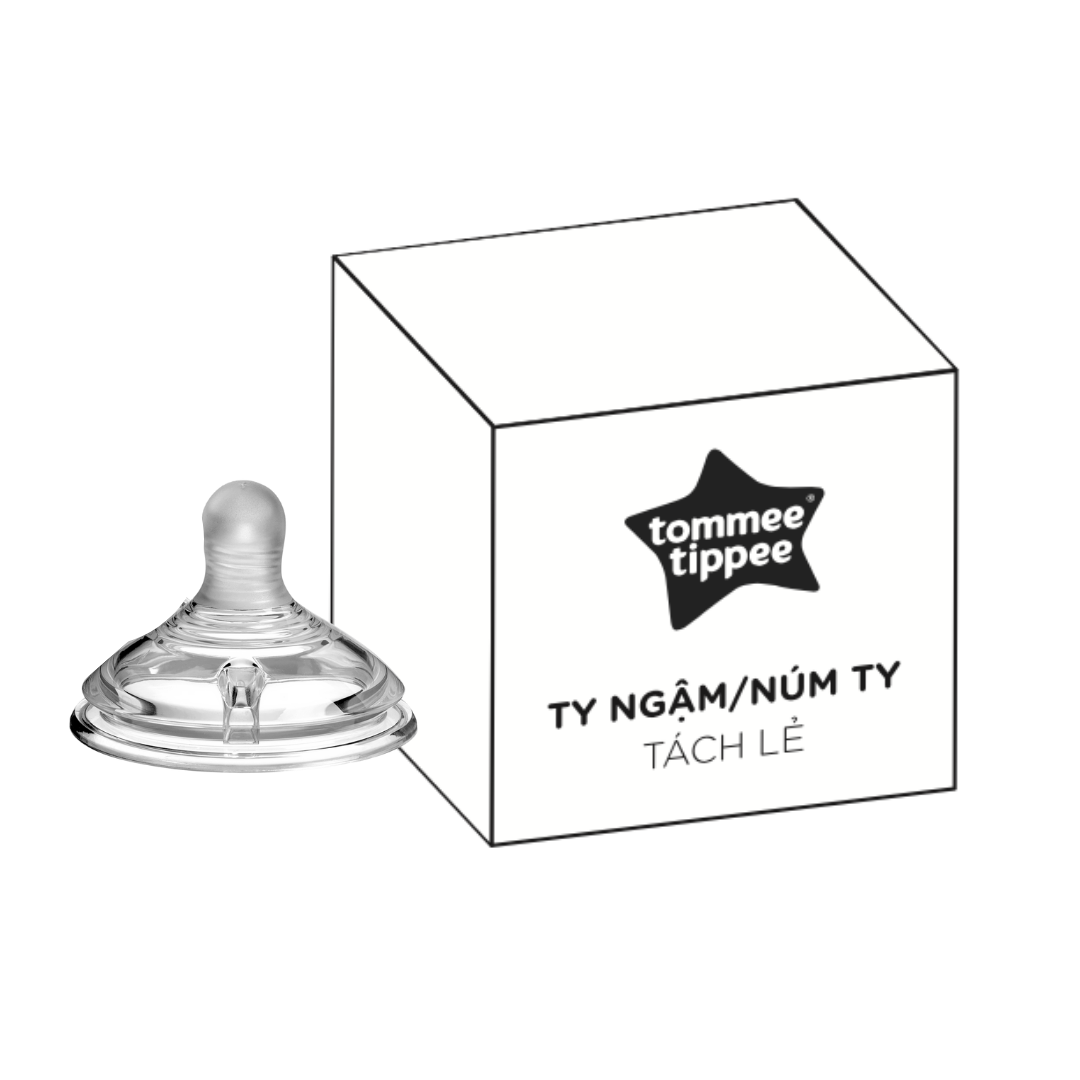 Núm ty silicon siêu mềm tự nhiên cho bé Tommee Tippee Closer to Nature Slow Flow 0-3 tháng (vỉ đôi)