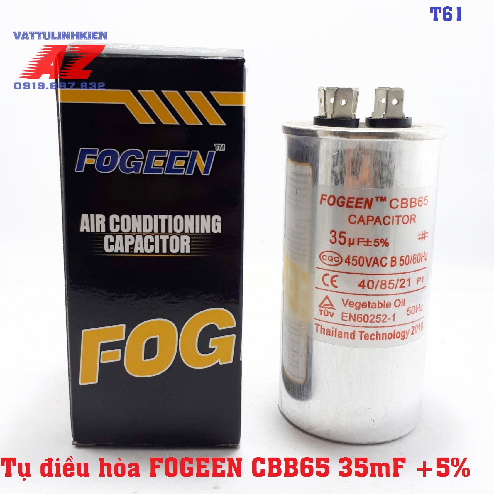 Tụ điện điiều hòa fogeen cbb65 35mf +5%