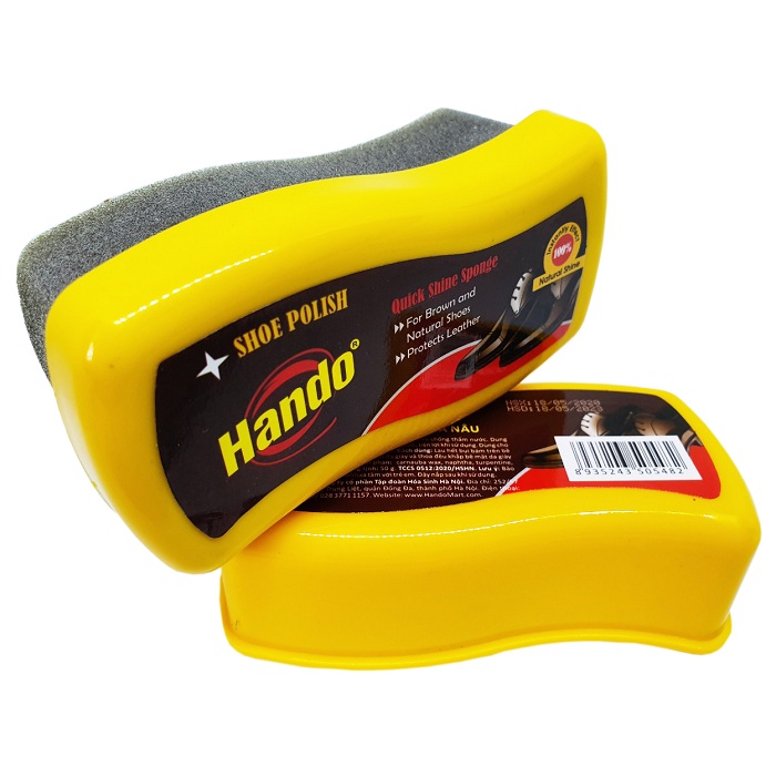 Hộp xi mút đánh giày da nhanh hando 50g - Bảo vệ giày và chống thấm nước BH806