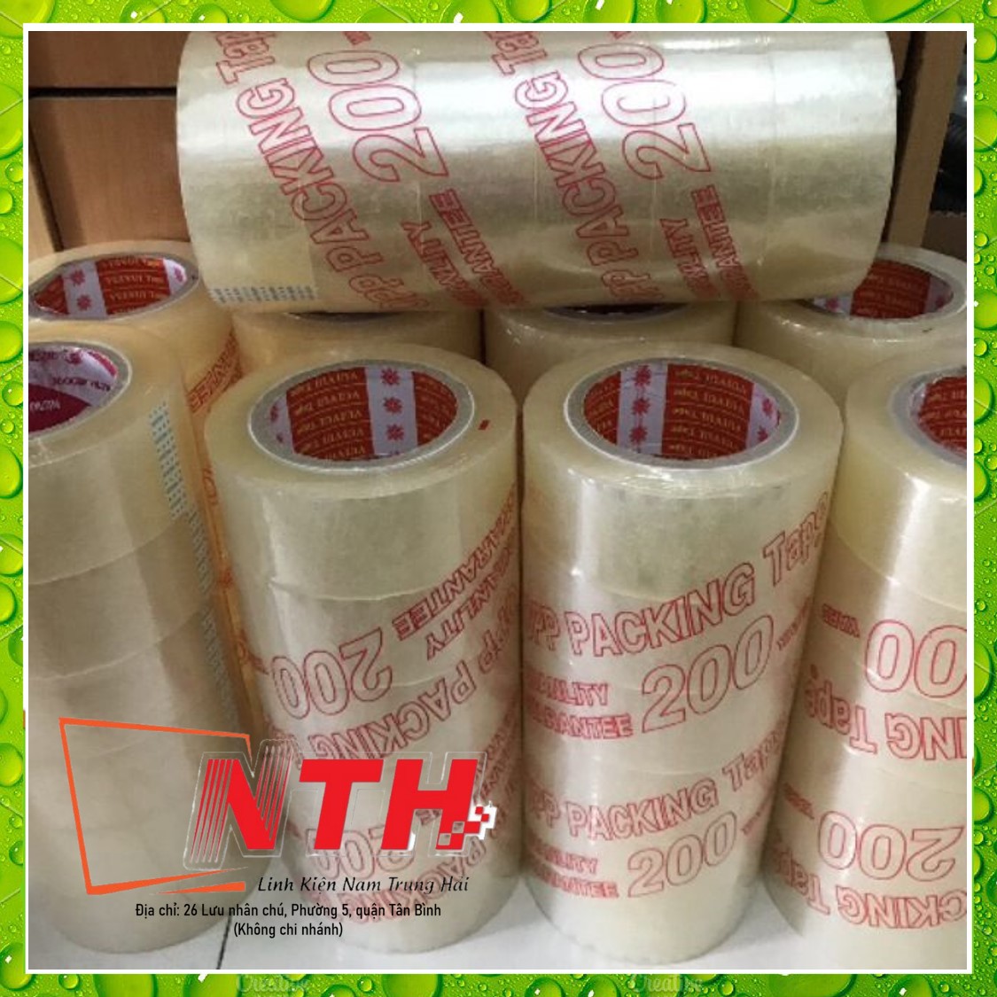 Lốc 6 cuộn băng keo 200 yard 1.8kg
