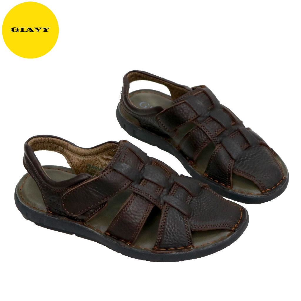 Giày sandal nam, Giày da bít mũi SU3315 - GIAVY