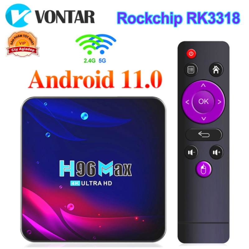 TVBOX H96max Android 11 mới giúp Tivi kết nối internet xem youtube, truyền hình, phim