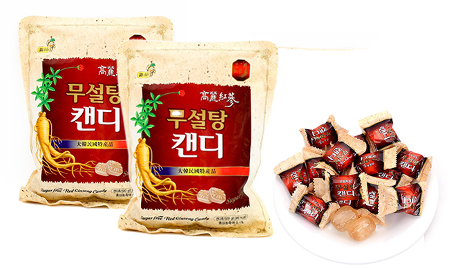 Kẹo hồng sâm không đường Hàn Quốc 500g