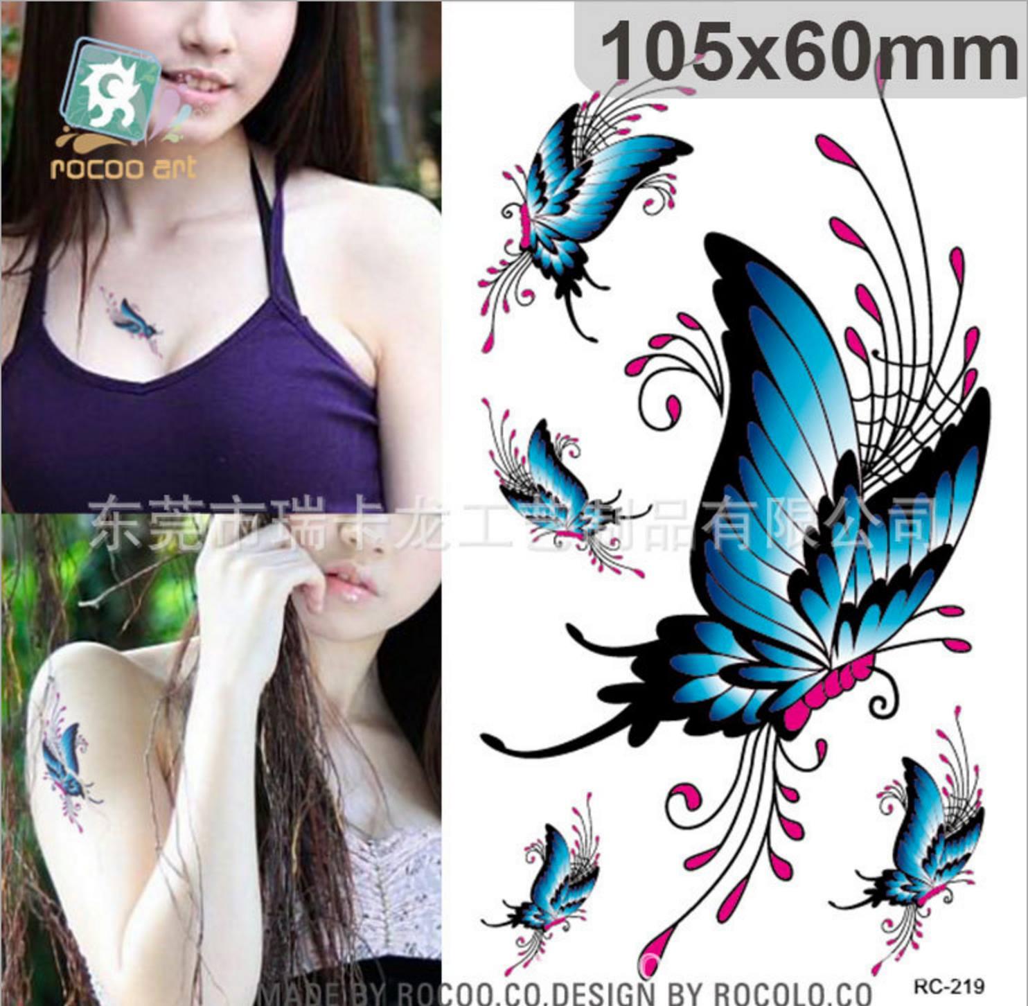 [HCM]COMBO 6 TẤM HÌNH XĂM HOA BƯỚM K-060