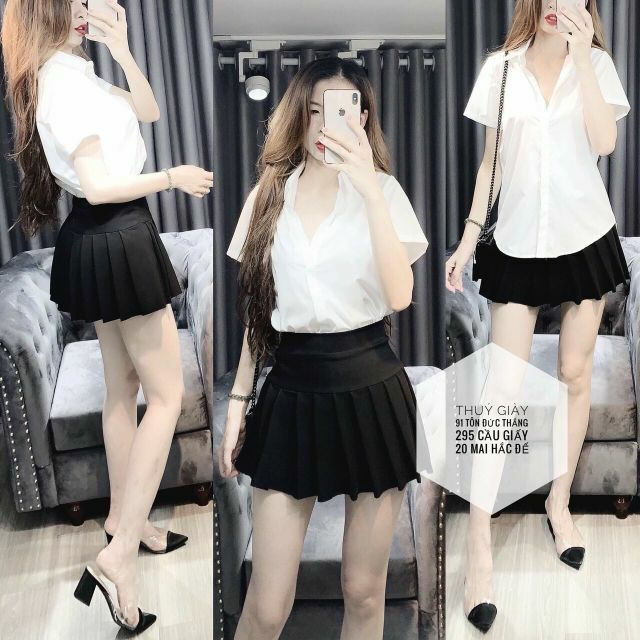Chân váy xếp li siêu hót