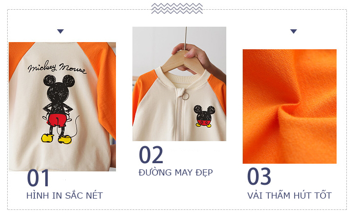 Áo khoác Micky cho bé