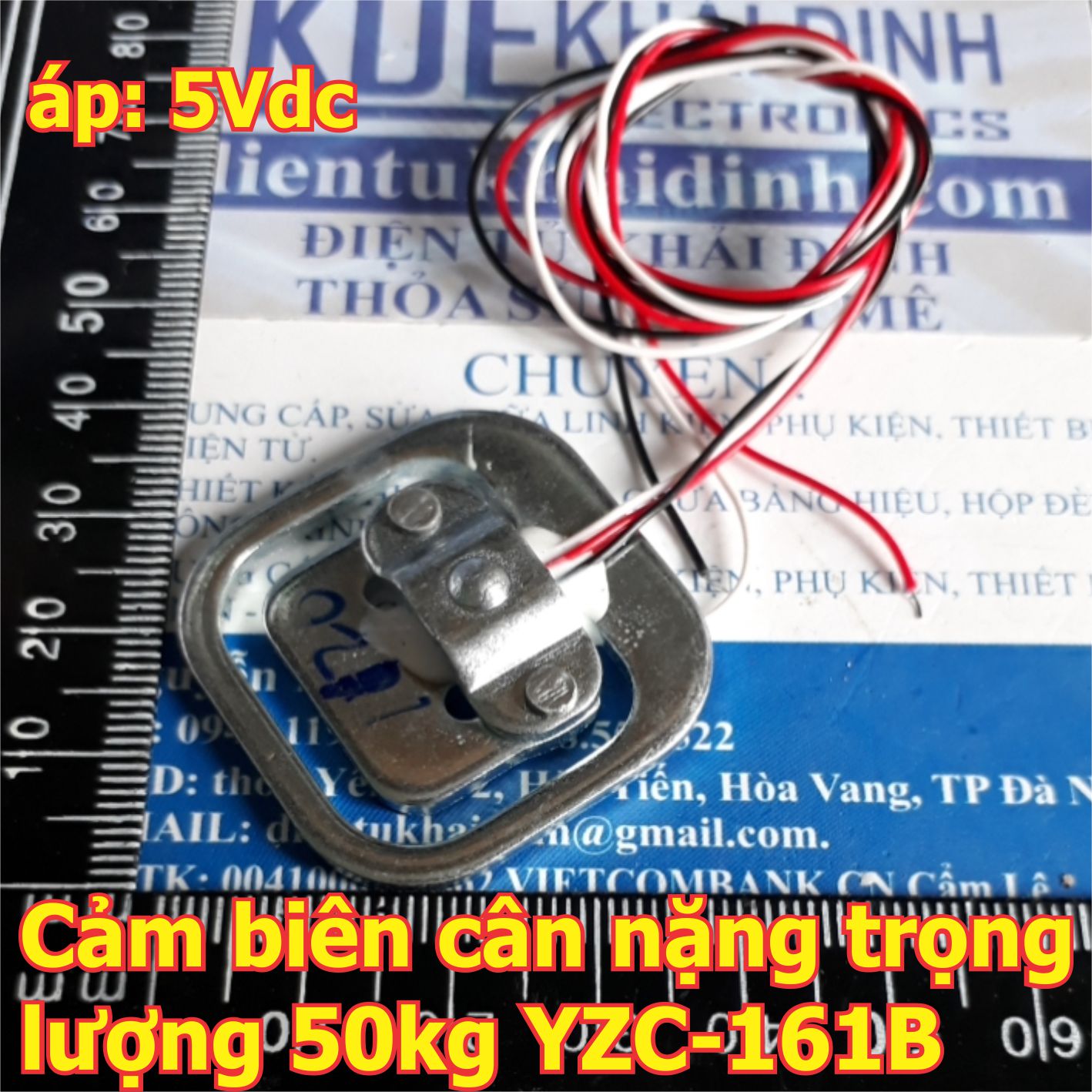 2 cái cảm biến cân nặng trọng lượng loadcell 50kg yzc-161b 5vdc kde6364