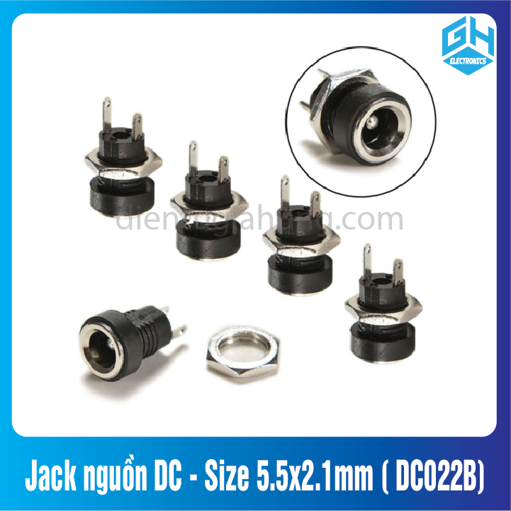 Jack nguồn dc - size 5.5x2.1mm set 5 cái