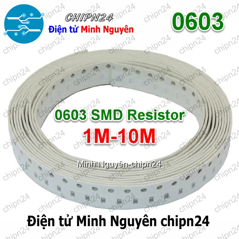 [50 con] (G48) Điện Trở dán SMD 0603 1% (1.6x0.8mm) (Từ 1M đến 10M) - [Chọn Loại] - HHH.00393