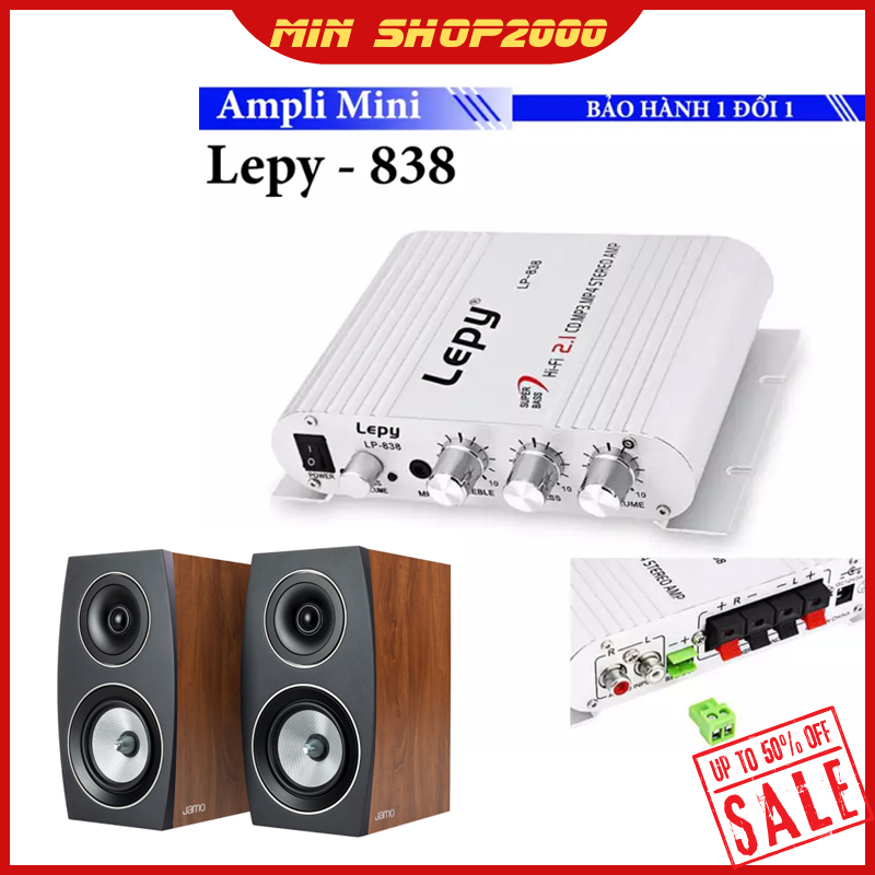 [TẶNG CỤC NGUỒN] Bộ khuếch đại âm thanh Lepy LP-838 - Ampli mini 12V, Amply Karaoke Gia Đình,  Âm ly công suất lớn. Giao hàng toàn quốc