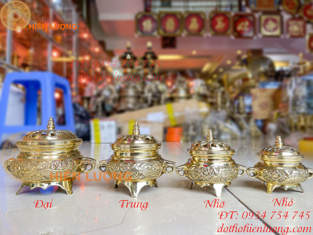 Lư Xông Trầm Đài Loan Bằng Đồng Đủ Các Cỡ