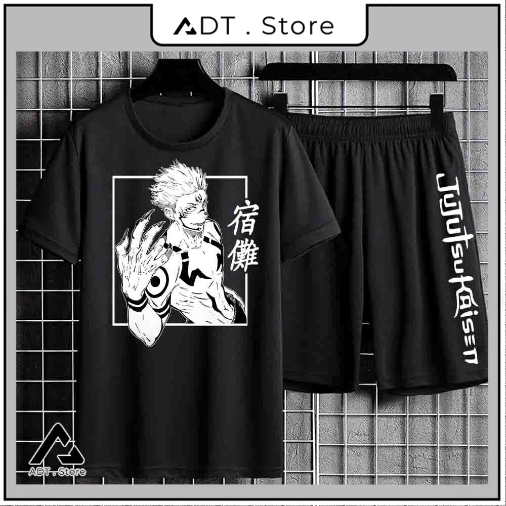 Áo Nam Cửu Âm Chân Kinh Kaisen Set Áo Thun và quần Anime Unisex