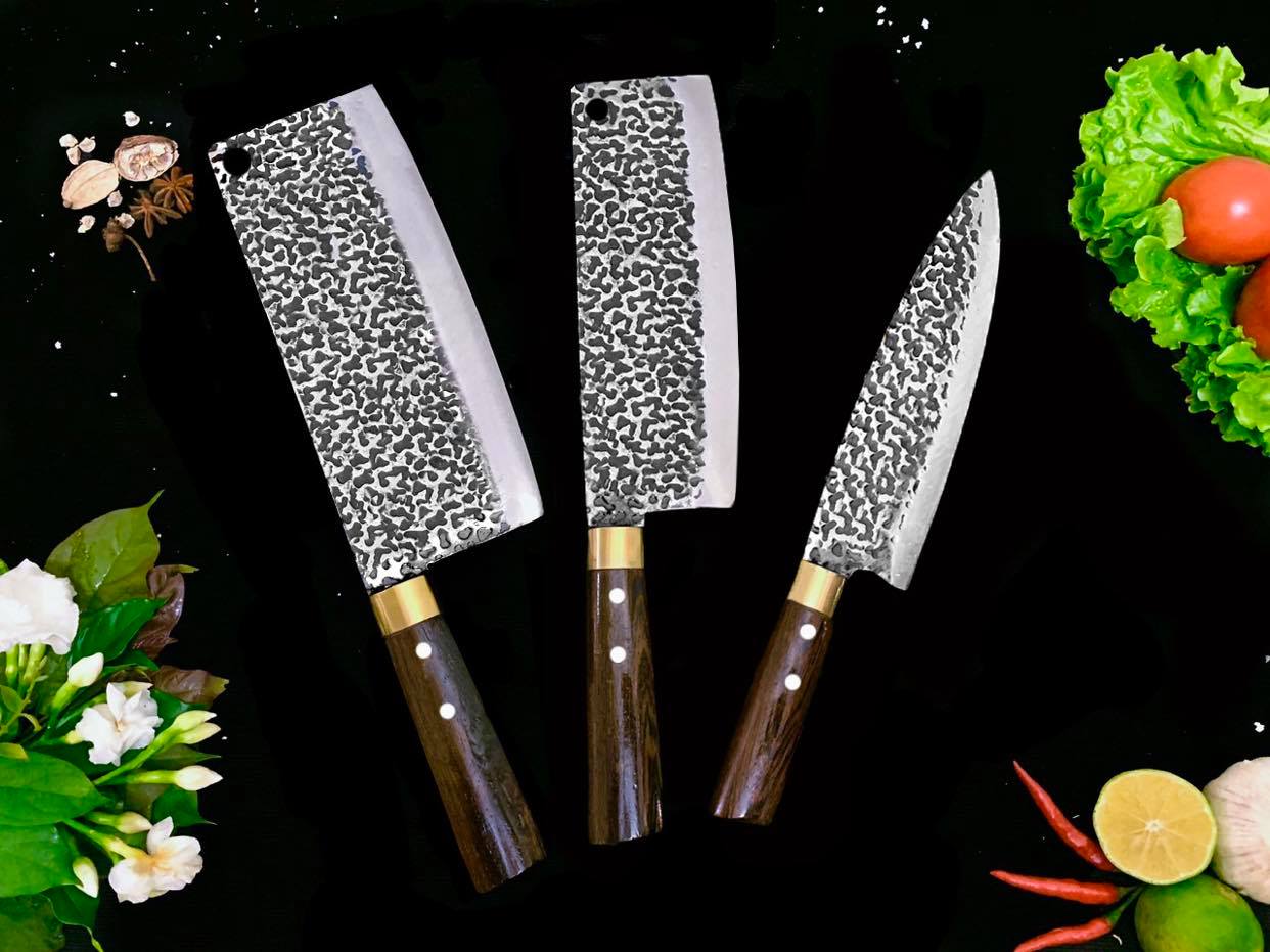[DAO PHÚC SEN] Bộ 3 dao thép nhíp không gỉ