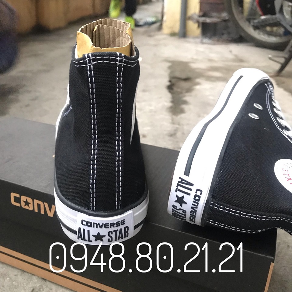 GIÀY CONVERSE ĐEN CAO CỔ (Full box, tag)