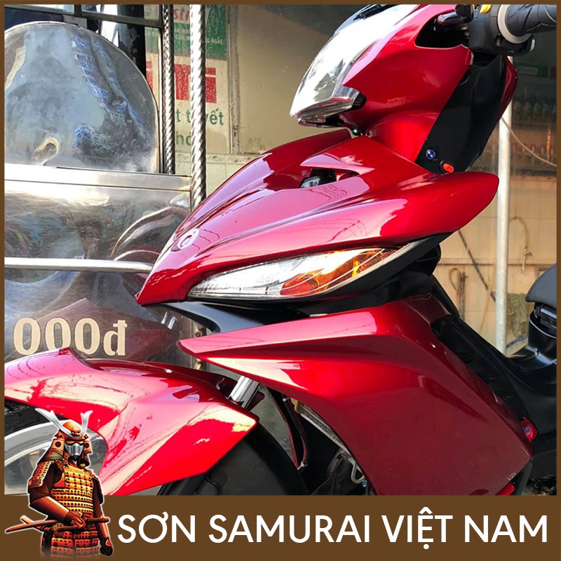 Sơn xịt samurai đỏ candy - Chai sơn màu đỏ Y138 sơn samurai