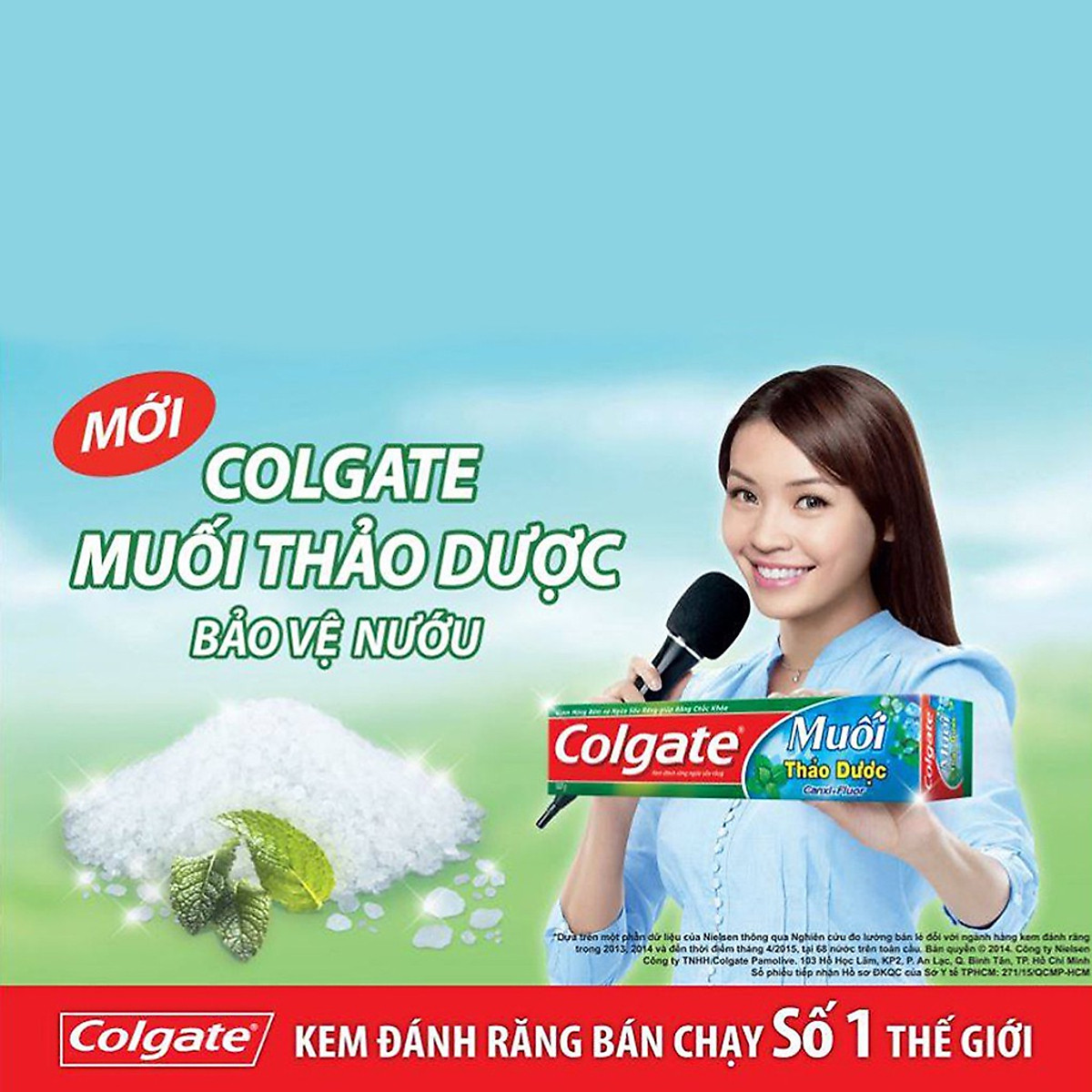 Hộp Kem đánh răng Colgate (225g /1 tuýp) muối thảo dược Canxi + Flour