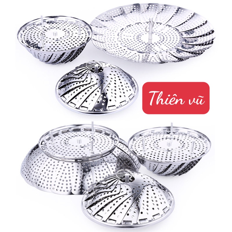 Khay hấp, vỉ hấp inox xòe tiện lợi cho cả nhà