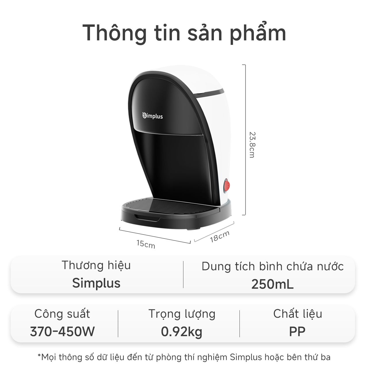 [New Arrival] Simplus Máy Pha Cà Phê Máy Pha Cà Phê Đa Năng Mỹ Có thể Dùng Để Pha Cà Phê Và Trà Thiết Kế Nhỏ Gọn Dung Tích Bình Chứa Nước 250ml KFJH018 - Bảo hành 1 năm 1 đổi 1