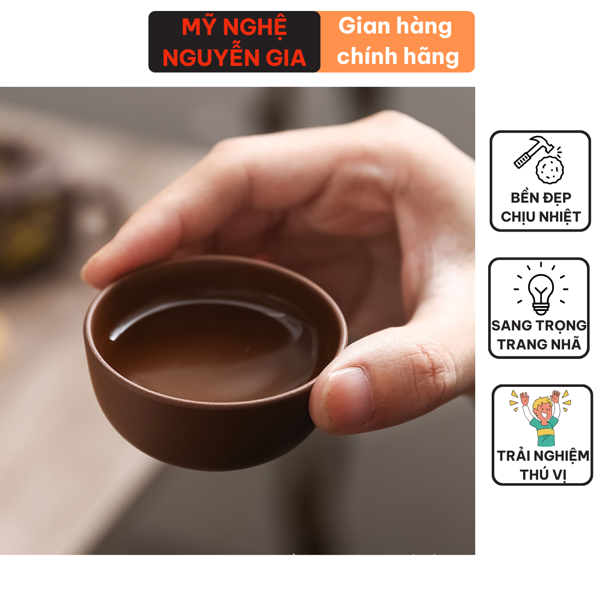 Chén uống trà uống rượu gốm sứ tử sa