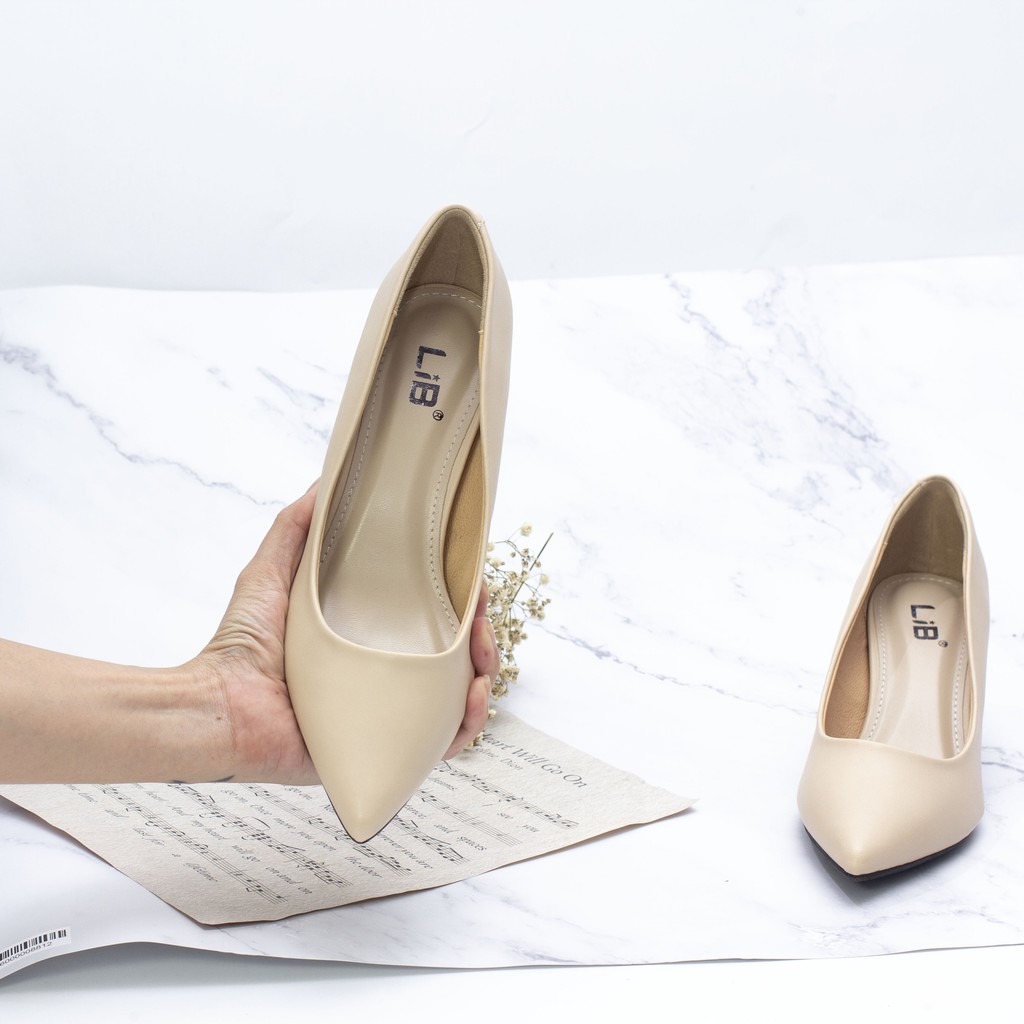 Giày Cao Gót 5cm Đế Nhọn Trơn Basic 5361
