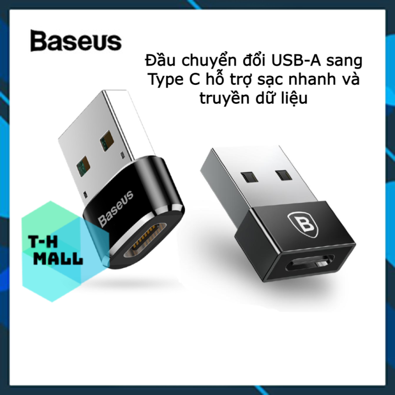 Đầu chuyển adapter USB otg Type A sang USB Type C tốc độ cao Baseus