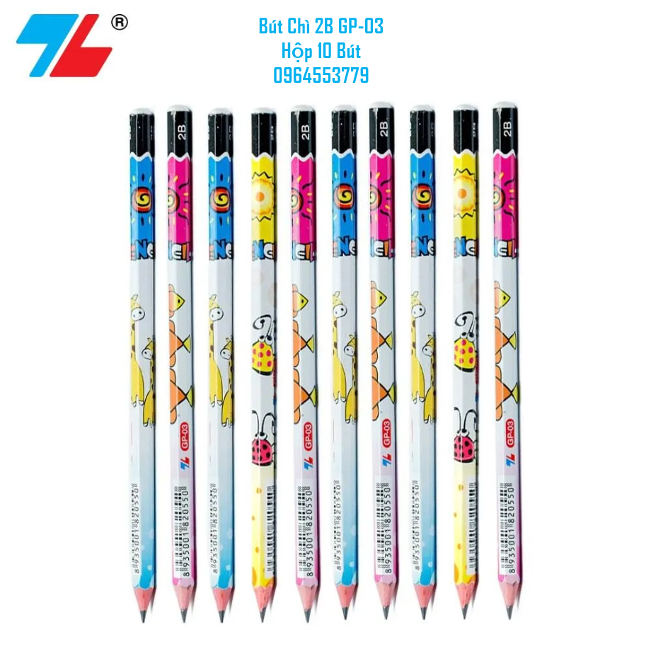 Bút Chì Thiên Long 2B GP-01/GP-03/TP-GP021 (Hộp 10 Bút)