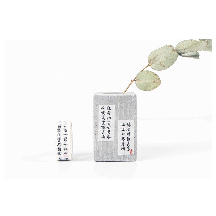 (Full Cuộn) Cuộn Washi tape Cổ trang Chữ Trung