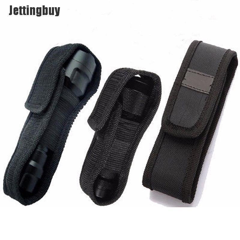 Led Flashlight Torch Lamp Light Holster Holder Carry Case Belt Pouch Nylon  14.5cm